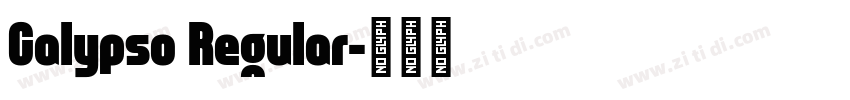 Calypso Regular字体转换